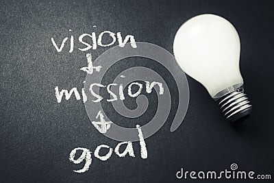 Vision mission goal Stock Photo
