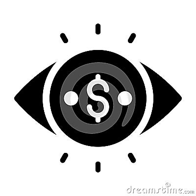 vision money icon modern illustration Vector Illustration