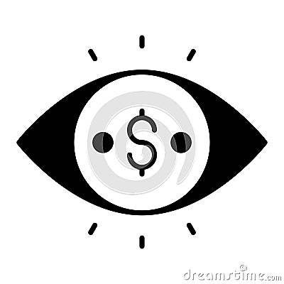 vision money icon modern illustration Vector Illustration