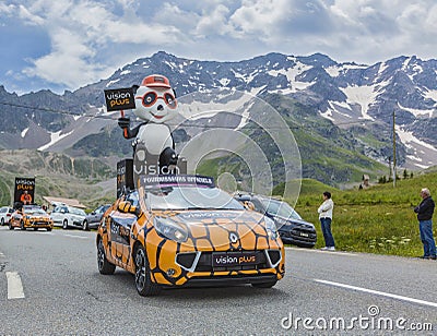 Vision Plus Vehicle - Tour de France 2014 Editorial Stock Photo