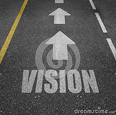 Vision road marking Stock Photo