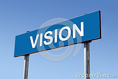 Vision signpost Stock Photo