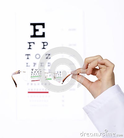 Vision test for glasses Stock Photo