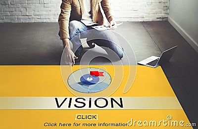 Vision Value Mean Objective Philosophy Target Concept Stock Photo