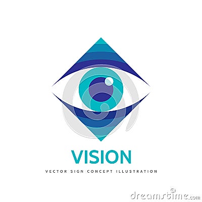 Vision - vector logo template concept illustration. Human eye. Medicine ophthalmology sign. Design element Vector Illustration