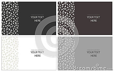 Visit card cover. 4 design colours. Stock Photo