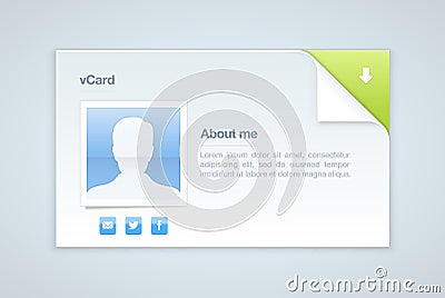 Visit card. personal info vector illustration Vector Illustration