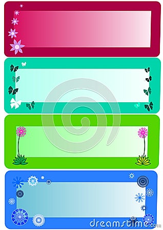 Visit cards with natural motives Stock Photo