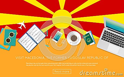 Visit Macedonia, the Former Yugoslav Republic Of. Vector Illustration