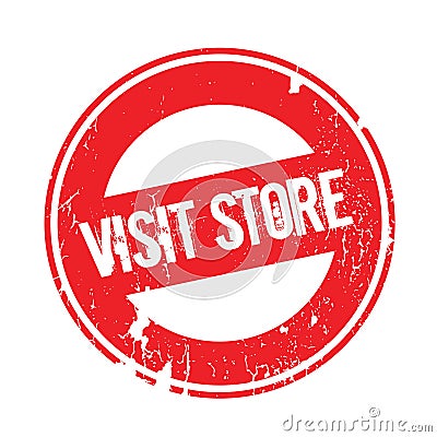 Visit Store rubber stamp Vector Illustration
