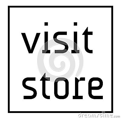 VISIT STORE stamp on white background Vector Illustration