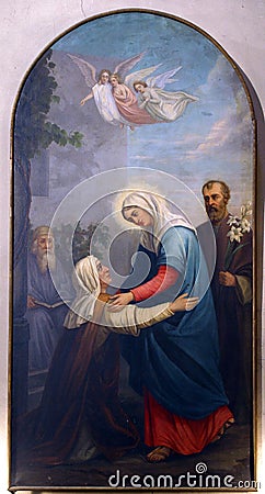 Visitation of the Virgin Mary Stock Photo