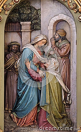 Visitation of the Virgin Mary Stock Photo