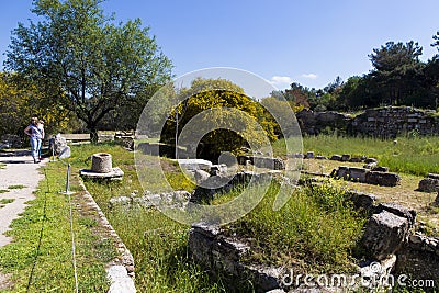 Visiting the Ancient Agora of Athens Editorial Stock Photo