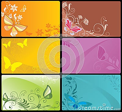 Visiting cards Vector Illustration