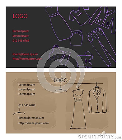 Visiting cards Vector Illustration