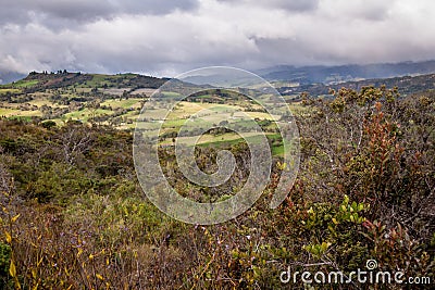 Visiting Lake Guatavita, Colombia Stock Photo