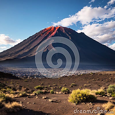 Visiting of Teide national park on Tenerife and view on volcanic landscapes, Canary islands, Spain made with Stock Photo