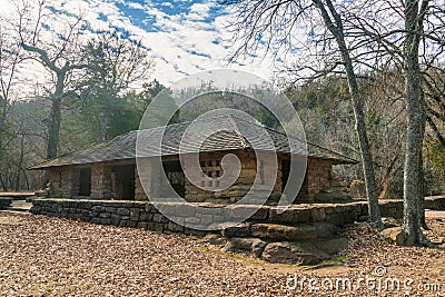 The Visitor Center at Chickasaw National Recreation Area, Oklahoma Stock Photo