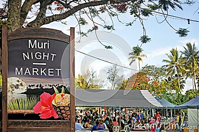 Muri Night Markets in Rarotonga Cook Islands Editorial Stock Photo