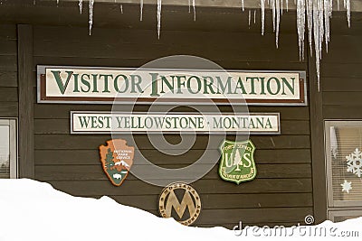 Visitors center in West Yellowstone, Montana Editorial Stock Photo