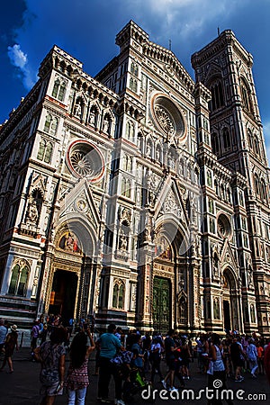 Visitors at Florence Duomo Cathedral Editorial Stock Photo