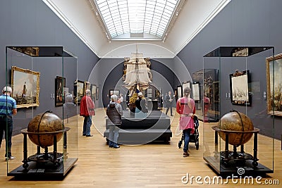 Visitors in the Rijksmuseum Editorial Stock Photo