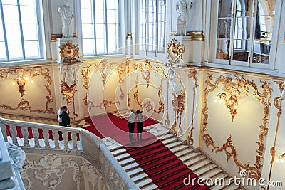 Visitors to Jordan Staircase Hermitage. Editorial Stock Photo