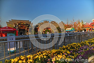 Visitors visit wuhan garden expo park in china Editorial Stock Photo
