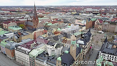 Vista aérea de Malmo, Suécia vídeos de arquivo Vista aérea de Malmo, Suécia vídeos de arquivo