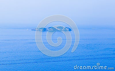 Vista de Li Galli, an archipelago belonging to the town of Positano Stock Photo