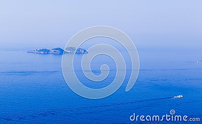 Vista de Li Galli, an archipelago belonging to the town of Positano Stock Photo