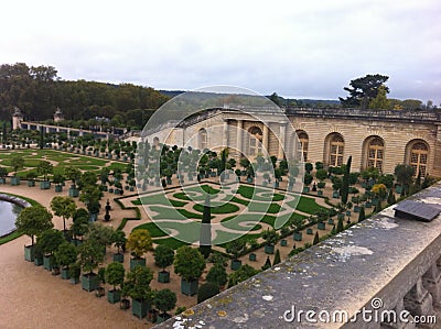 Vista del jardin de versalles Stock Photo