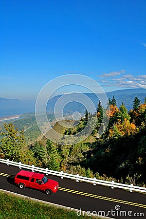 Vista House Lookout Oregon Stock Photo