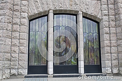 Vista House stained windows Stock Photo