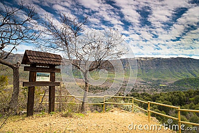 Vista panoramica de las montaÃ±as y el bosque Stock Photo