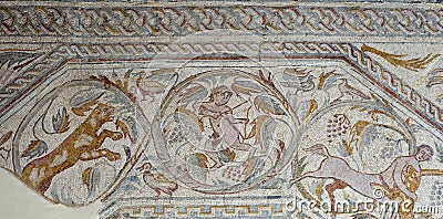 Vistoria a chariot mosaic Stock Photo