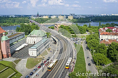 Vistula river in Warsaw, Poland Stock Photo