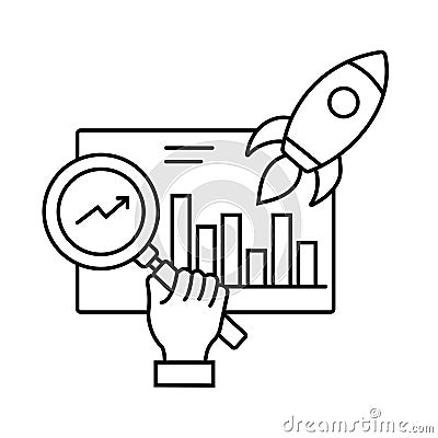 Visual Analytics Icon: Data Visualization Solutions. Data Insights Icon: Uncover Patterns and Trends. Statistical Analysis Icon Stock Photo
