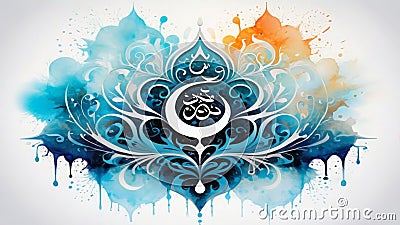 visual art background: islam calligraphy - Arctic Frost Cartoon Illustration