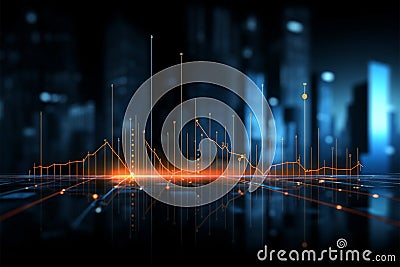 Visual clarity Business, stock graphs expose trends, patterns, growth intricacies Stock Photo