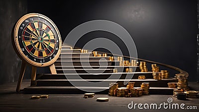 Visual concept of business investment ideas aimed at big profits. Stock Photo