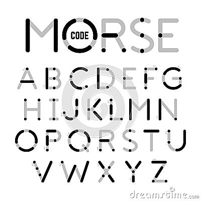 Visual guide learning Morse Code Vector Illustration