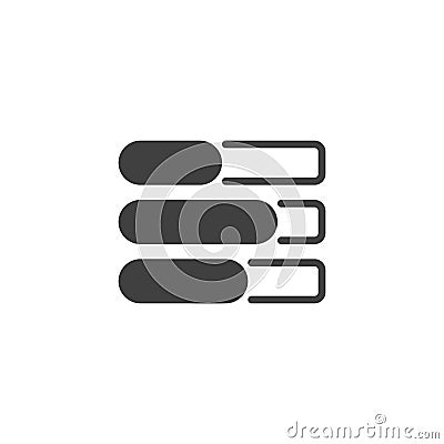 A visual indicator of task completion vector icon Vector Illustration