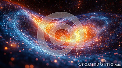 A visual representation of the Lorenz Equation, illustrating the complex dynamics of chaos theory. Generative AI Stock Photo