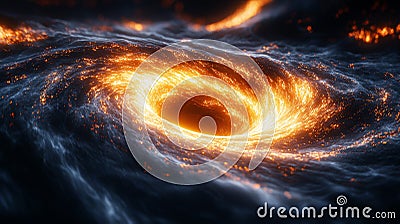 A visual representation of the Lorenz Equation, illustrating the complex dynamics of chaos theory. Generative AI Stock Photo