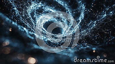 A visual representation of the Lorenz Equation, illustrating the complex dynamics of chaos theory. Generative AI Stock Photo