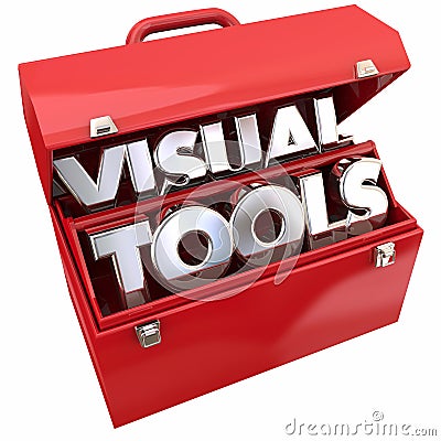 Visual Tools Learning Education Resources Toolbox Stock Photo