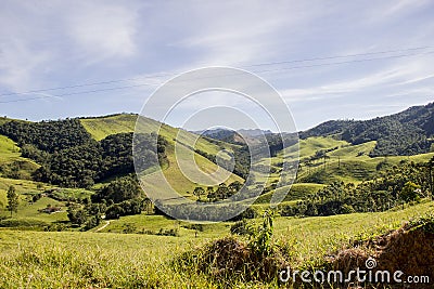 Visual track of the gold track in the Bocaina mountain range Stock Photo