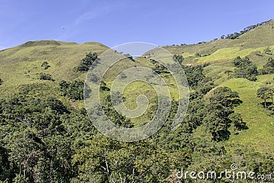Visual track of the gold track in the Bocaina mountain range Stock Photo